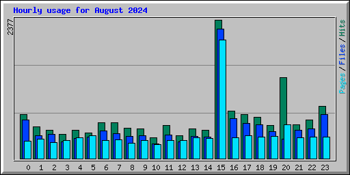 Hourly usage for August 2024