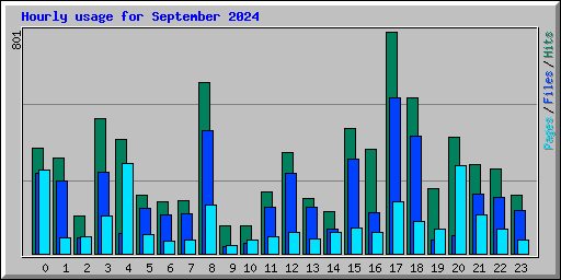 Hourly usage for September 2024