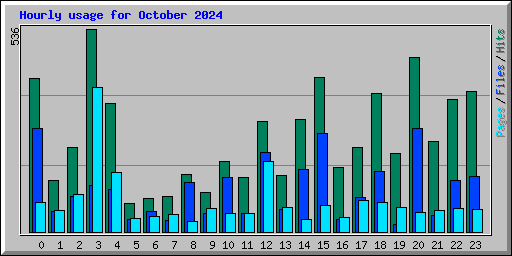 Hourly usage for October 2024