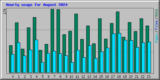 Hourly usage for August 2024